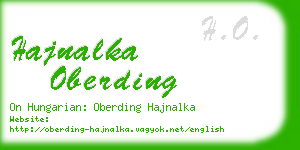 hajnalka oberding business card